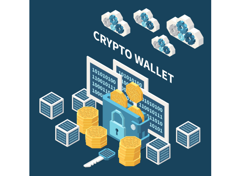 learn web3 development |Illustration: Crypto Wallet with some crupto currency| logic worker